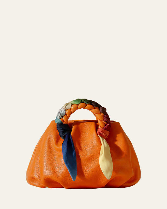 Bombon Foulard Leather Top-Handle Bag